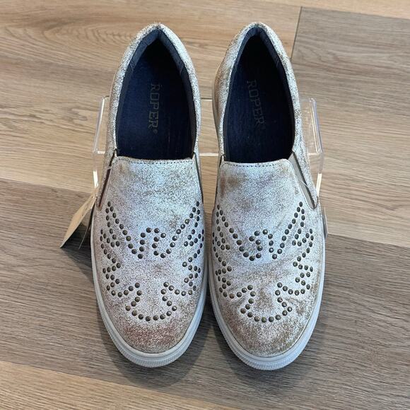NWT Roper Womens 8 Mane Phoenix Slip On Leather Sneaker Shoes Western Equestrian - Picture 2 of 9